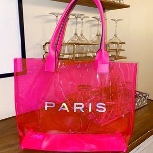 Paris Hilton pink tote bag